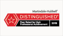 Distinguished peer rated for high professional achievement 2019